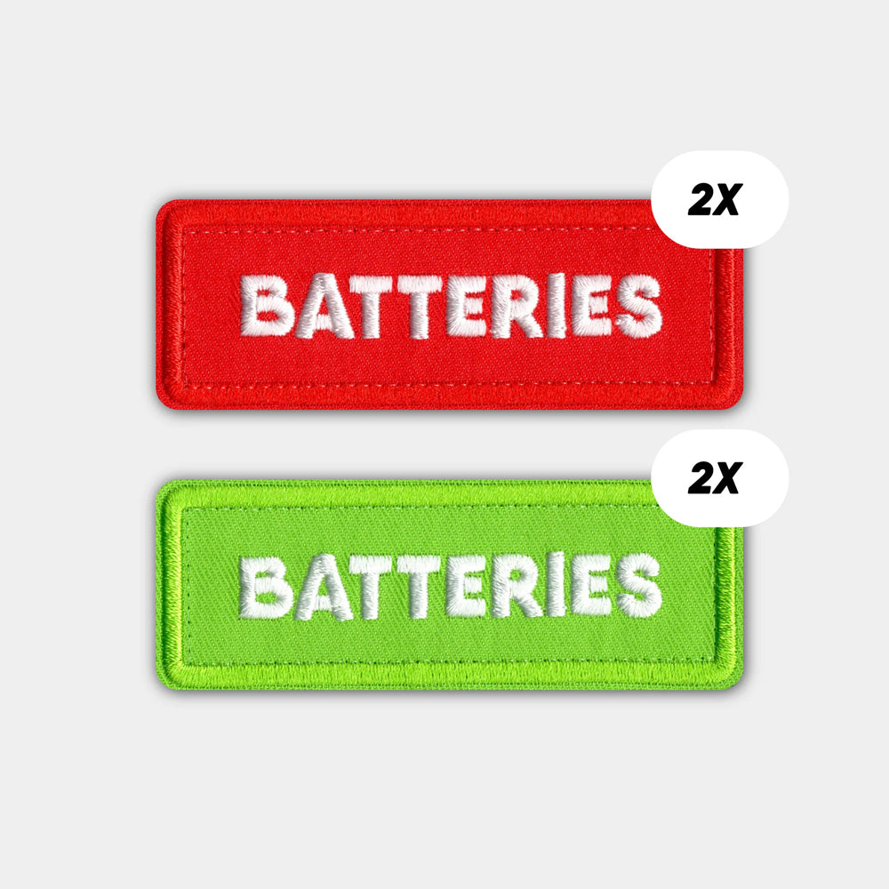 CRDBAG Batterien Aufnäher 4x