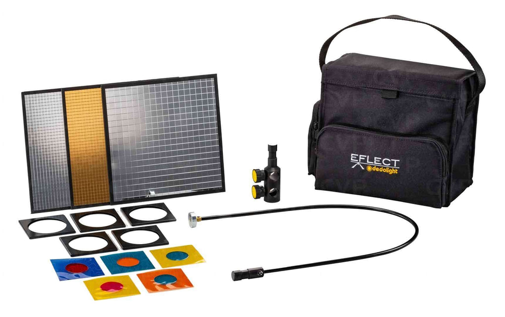 Dedolight Soft case kit EFLECT baby, with 3 flexible reflectors.