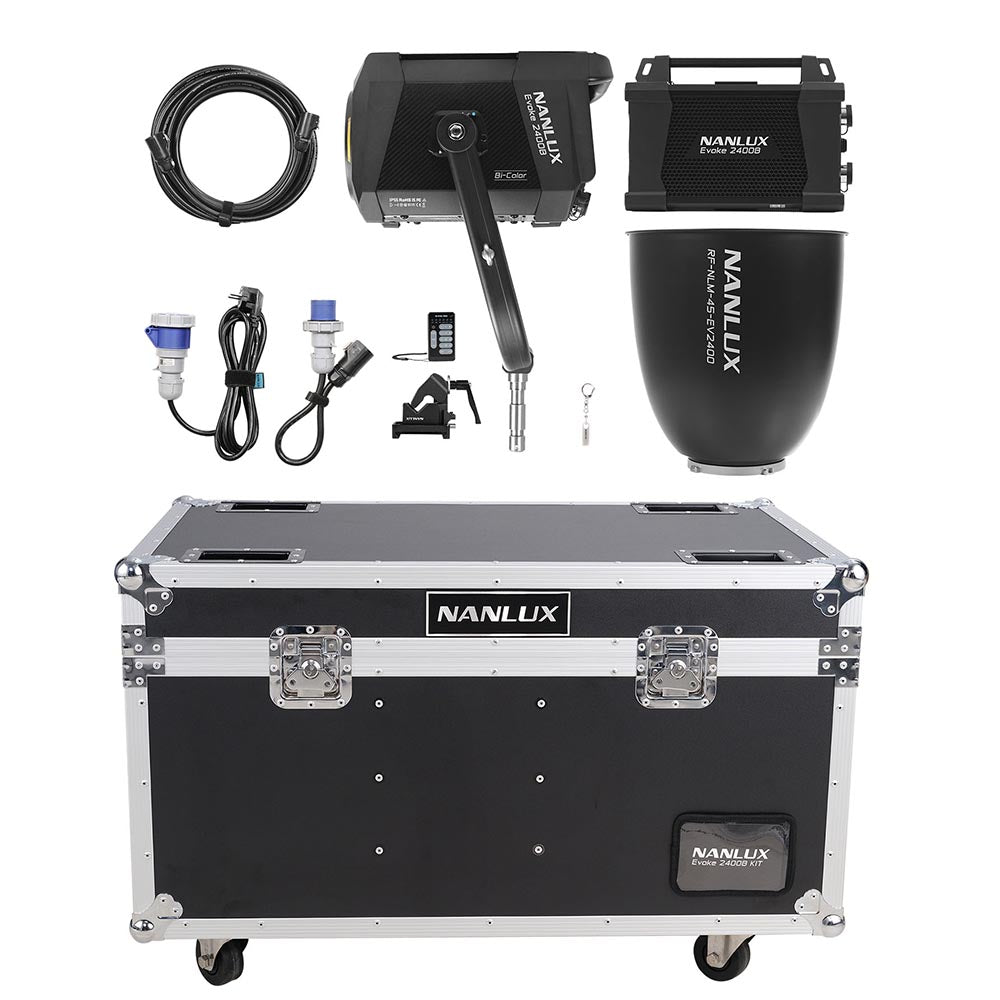 Nanlux Evoke 2400B Bi-color Spot Light with Reflector 45° in Flight case