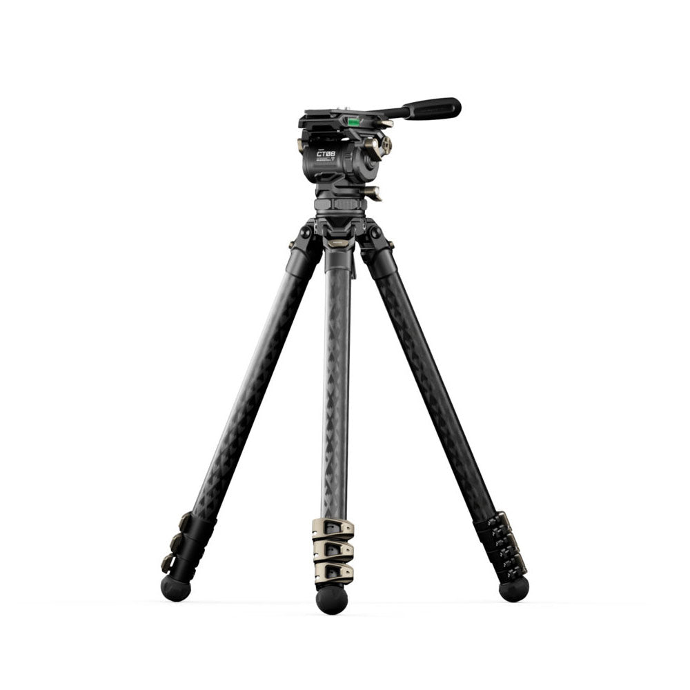 Tilta  75mm Cine Fluid Head with 3-Stage Carbon Fiber Tripod Legs (8KG) - Space Gray