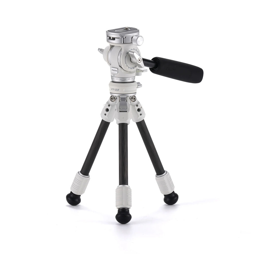 Tilta  Tabletop Video Fluid Head with 1-Stage Carbon Fiber Legs (3KG) - Snow White