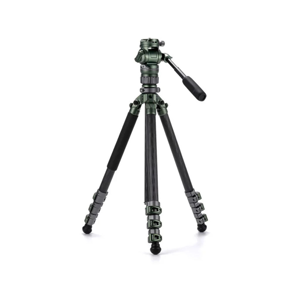 Tilta  Travel Video Fluid Head with 3-Stage Carbon Fiber Legs (5KG) - Forest Green