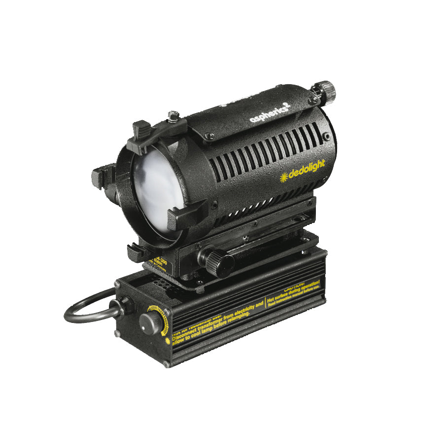 Dedolight Light head, 24 V / 150 W tungsten, with built-in transformer 
and 4 m (13.1') AC power cable, 230 V AC. European cable.