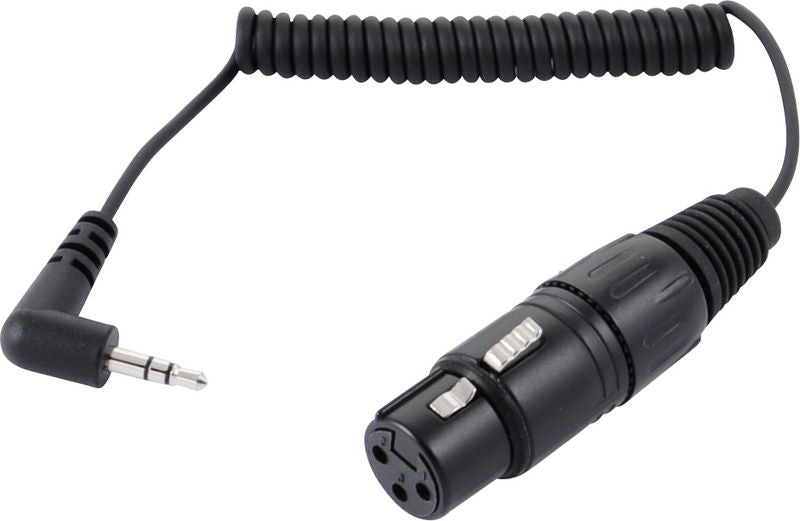 Sennheiser Wendel-Mikrofonkabel, Länge: 20 cm (ausgezogen 40 cm), XLR-3F ->  3,5 mm Klinke