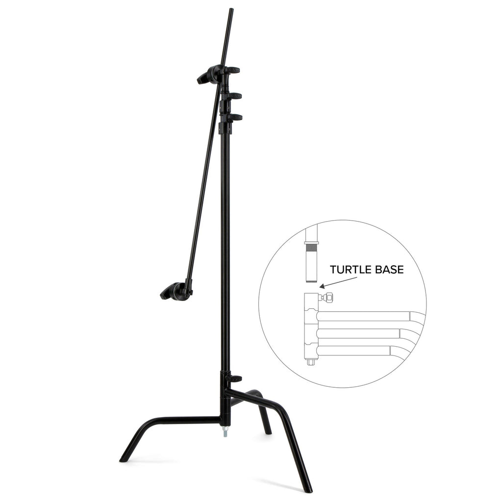 Matthews 40" C-STAND BLACK  W/TURTLE BASE, INCLUDES GRIP HEAD & ARM