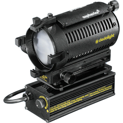 Dedolight Light head, 24 V / 150 W tungsten, with built-in transformer, DMX control and 4 m (13.1') AC power cable, 230 V AC. European cable.