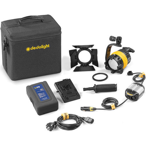 Dedolight 1 Light DLED Kit - DAYLIGHT (BASIC) - 1x DLED4-D with with battery power supply, battery and accessories
DC only, comes with DSCM soft case. European cable.
(old code: SLED1-D-E)